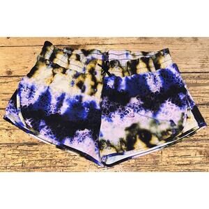 Uniquely Lorna Jane Woman Size L Multicolored Leopard Print Running Shorts EUC